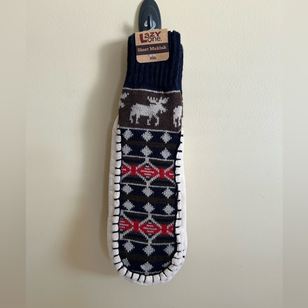 Lazy One Men's Mukluk Socks - Brown, Red, White